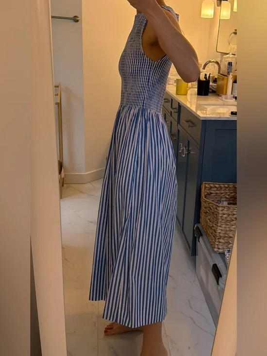 Hill House Cosima Nap Dress - Blueberry Stripe - Picture 5 of 5